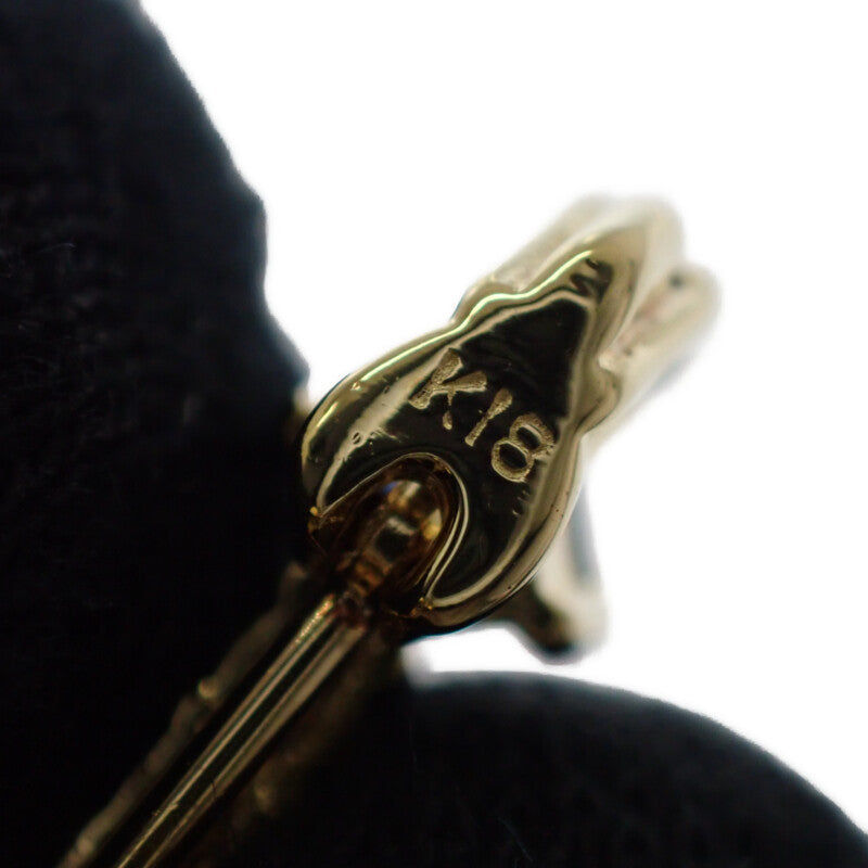 デザインジュエリー 2WAY イヤリング ノンホール ピアス K18イエローゴールド サファイア ダイヤモンド レディース【中古】【Aランク】