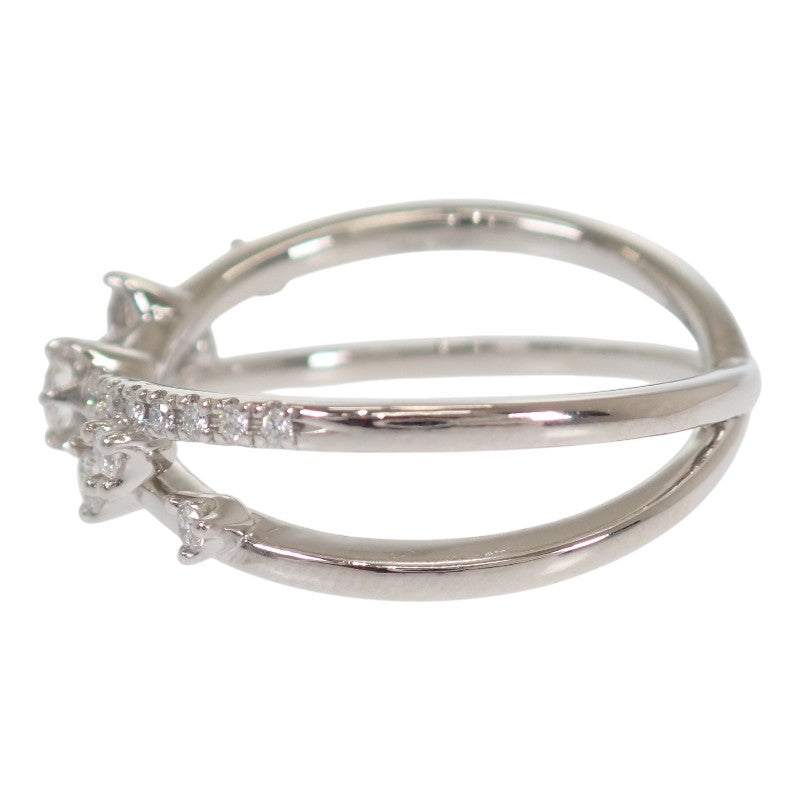 STAR JEWELRY 星形珠寶 Cross Line 9號 戒指 Pt950鉑金 鑽石 女士【中古】【A級】