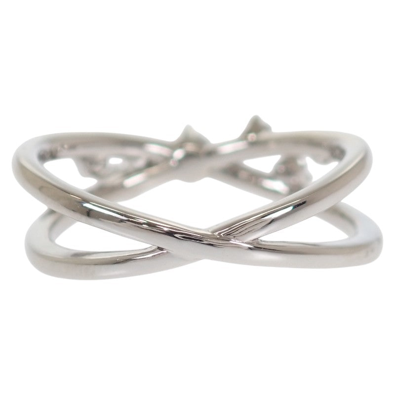 STAR JEWELRY 星形珠寶 Cross Line 9號 戒指 Pt950鉑金 鑽石 女士【中古】【A級】