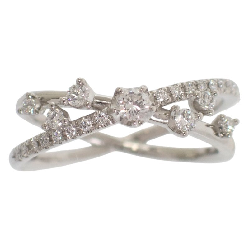 STAR JEWELRY 星形珠寶 Cross Line 9號 戒指 Pt950鉑金 鑽石 女士【中古】【A級】