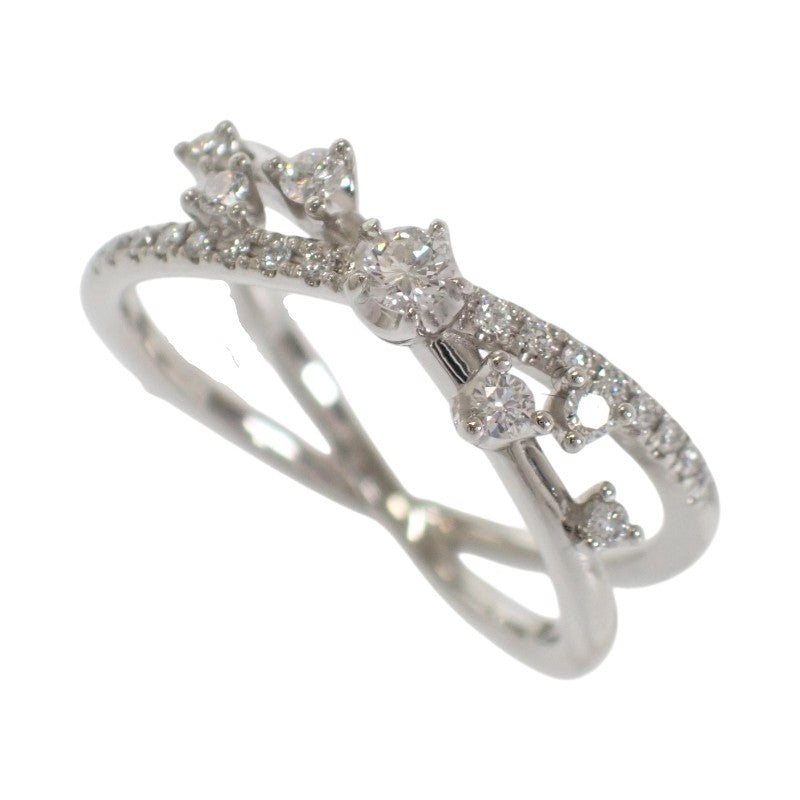 STAR JEWELRY 星形珠寶 Cross Line 9號 戒指 Pt950鉑金 鑽石 女士【中古】【A級】