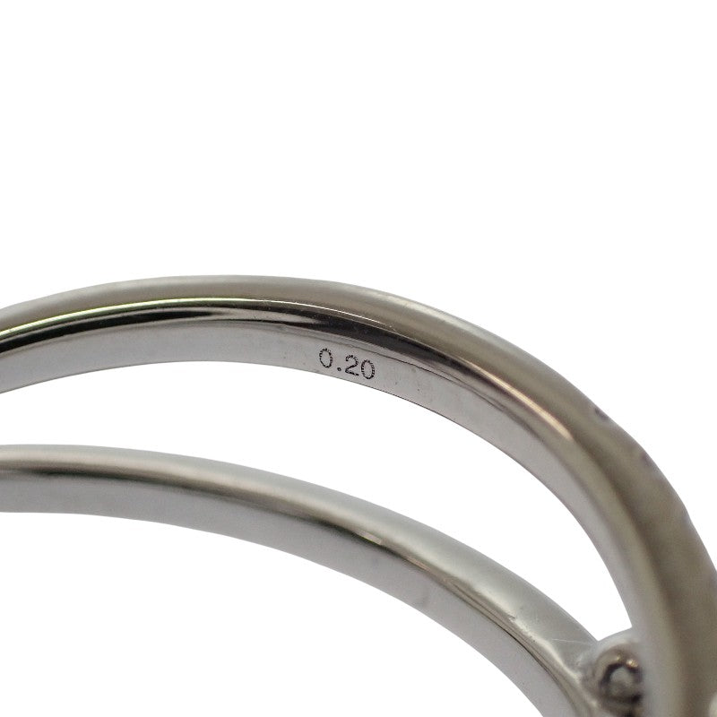 スタージュエリー STAR JEWELRY クロスライン 9号 リング Pt950プラチナ ダイヤモンド レディース【中古】【Aランク】