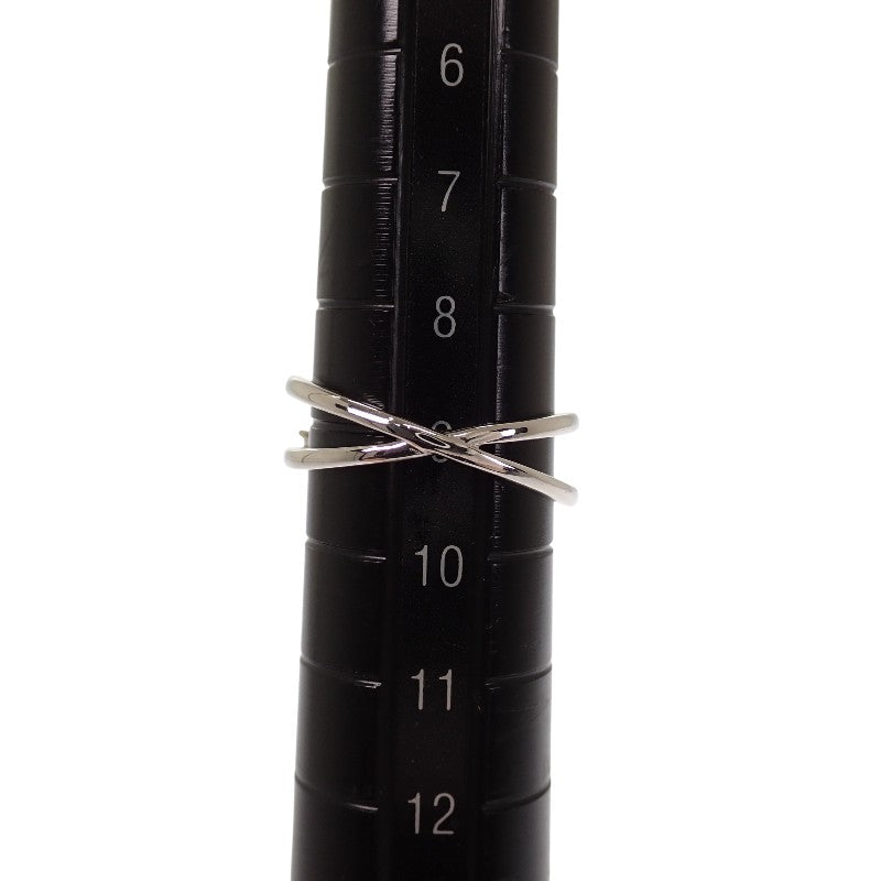 スタージュエリー STAR JEWELRY クロスライン 9号 リング Pt950プラチナ ダイヤモンド レディース【中古】【Aランク】