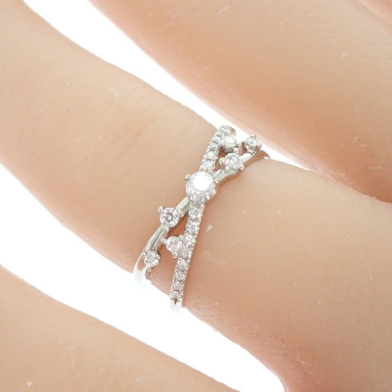 STAR JEWELRY 星形珠寶 Cross Line 9號 戒指 Pt950鉑金 鑽石 女士【中古】【A級】