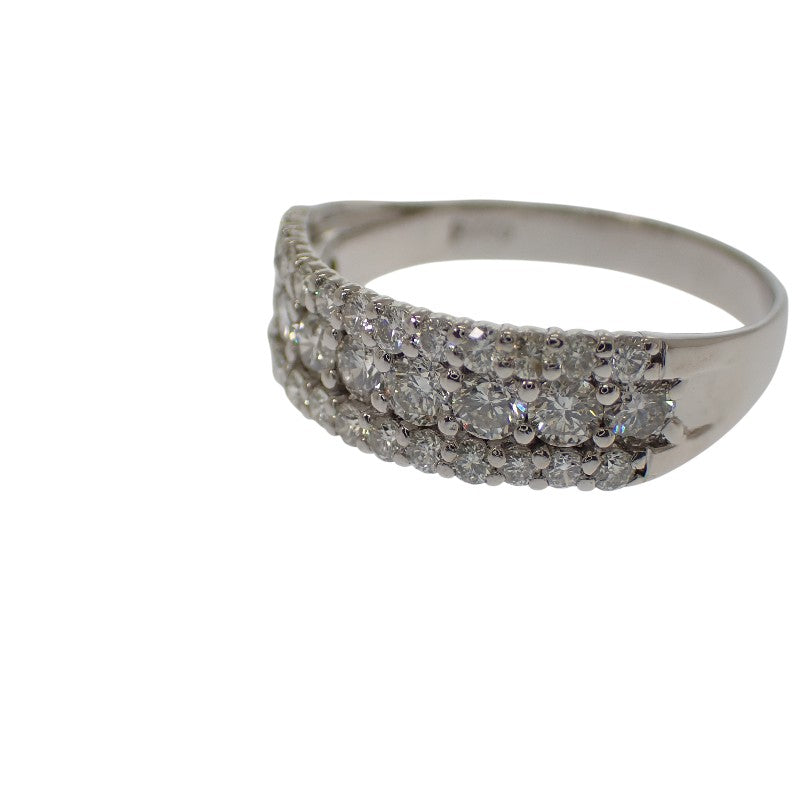 デザインジュエリー 13号 リング Pt850プラチナ ダイヤモンド レディース【中古】【Aランク】