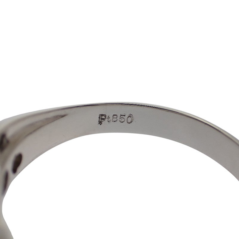 デザインジュエリー 13号 リング Pt850プラチナ ダイヤモンド レディース【中古】【Aランク】