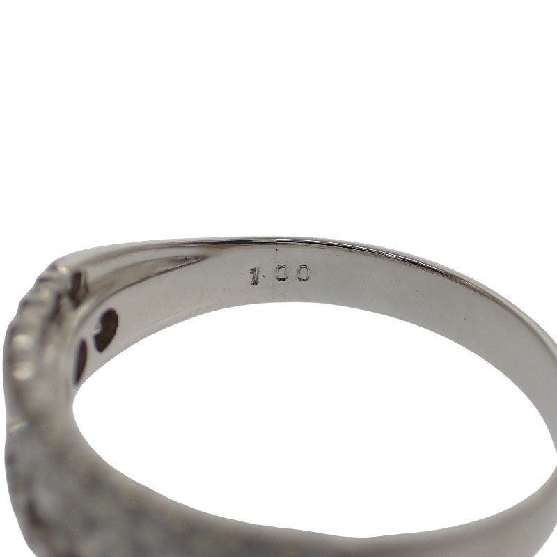 デザインジュエリー 13号 リング Pt850プラチナ ダイヤモンド レディース【中古】【Aランク】