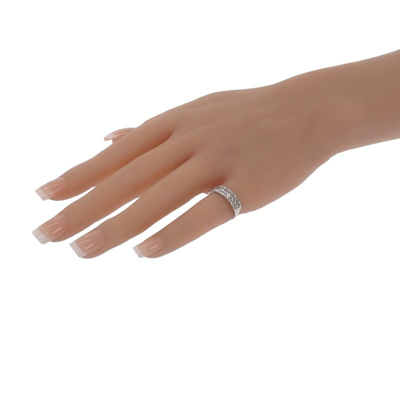 デザインジュエリー 13号 リング Pt850プラチナ ダイヤモンド レディース【中古】【Aランク】