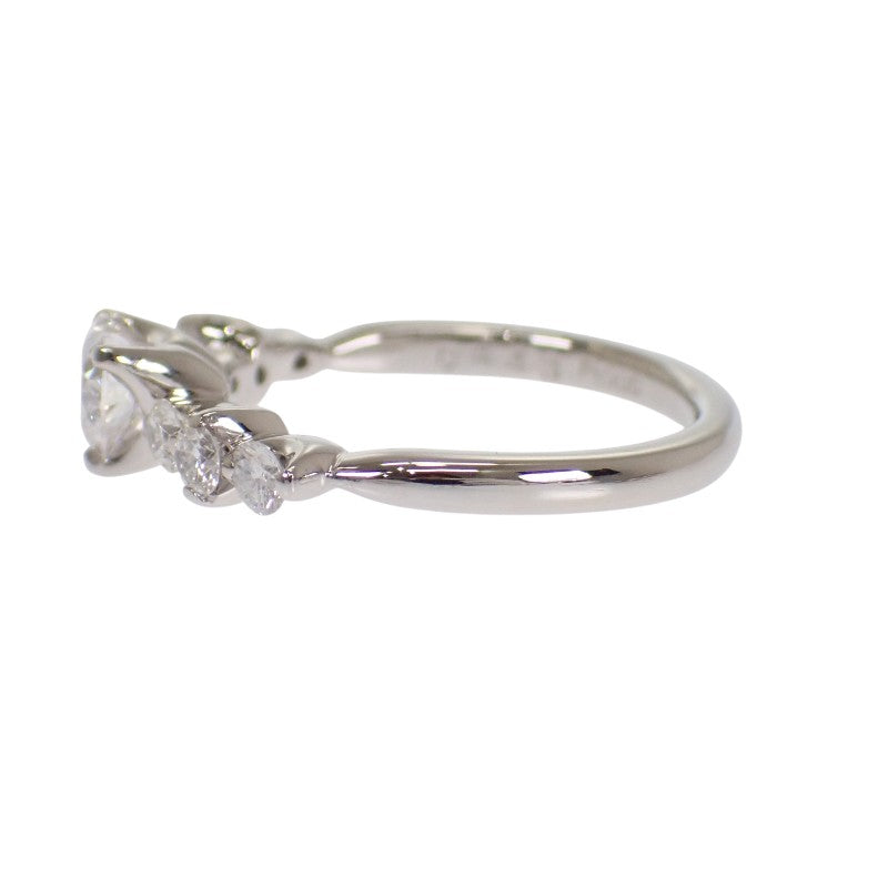 Design Jewelry Heart Shape 8.5 Ring Pt900 Platinum Diamond Ladies