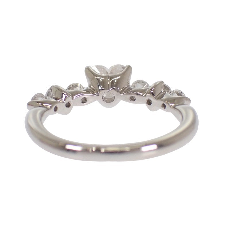 Design Jewelry Heart Shape 8.5 Ring Pt900 Platinum Diamond Ladies
