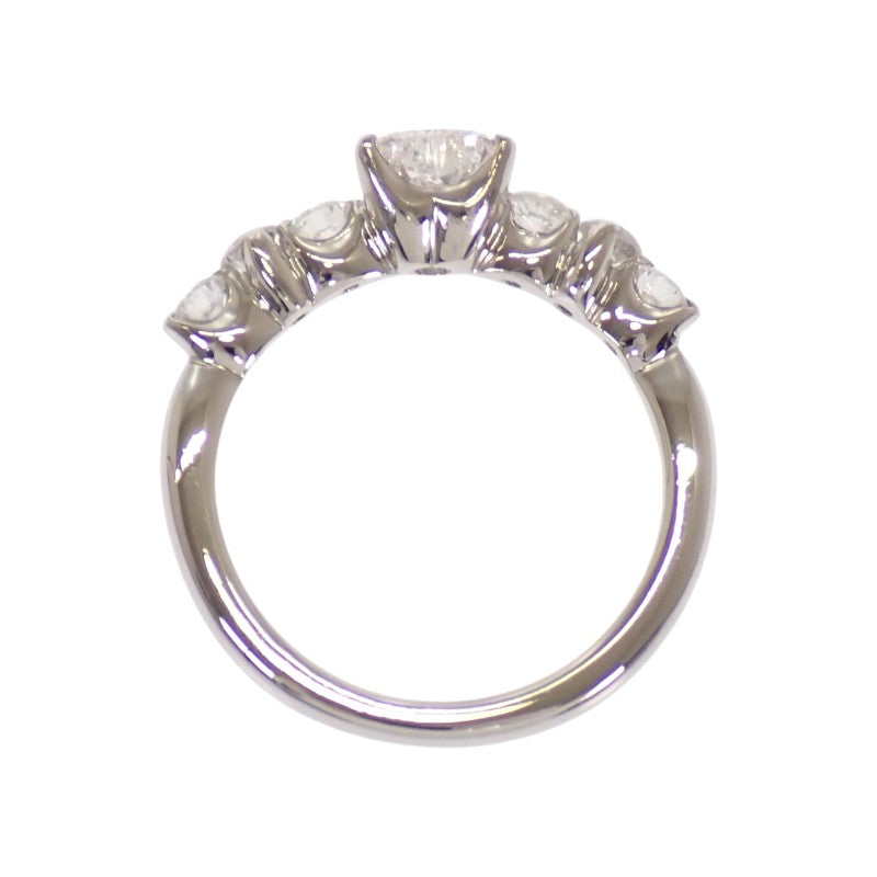 Design Jewelry Heart Shape 8.5 Ring Pt900 Platinum Diamond Ladies