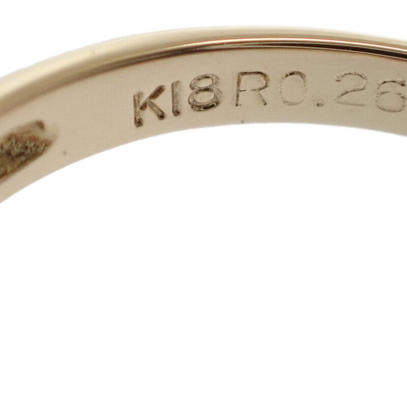 デザインジュエリー オーバルカット 11号 リング K18イエローゴールド ルビー ダイヤモンド レディース【中古】【Aランク】