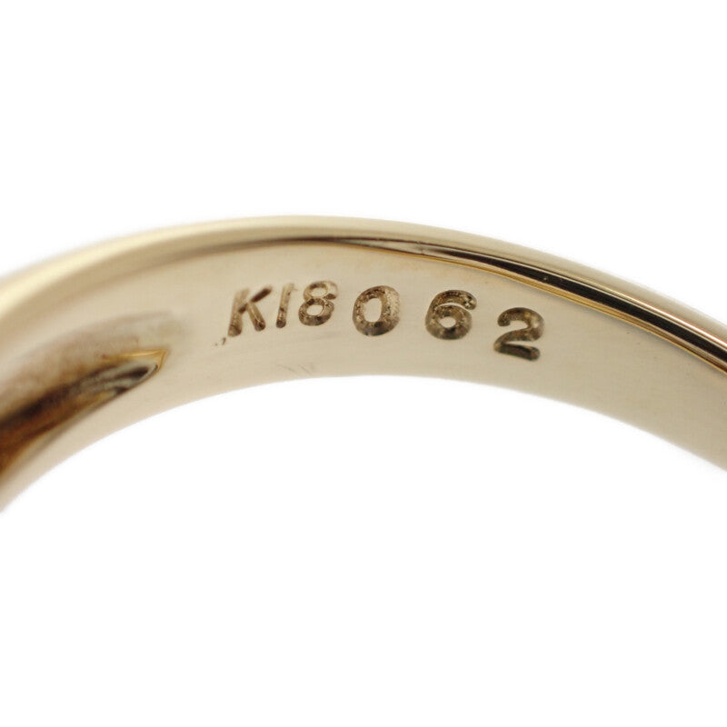 デザインジュエリー サファイア 11.5号 リング K18イエローゴールド ブルー ゴールド サファイア ダイヤモンド レディース【中古】【Aランク】