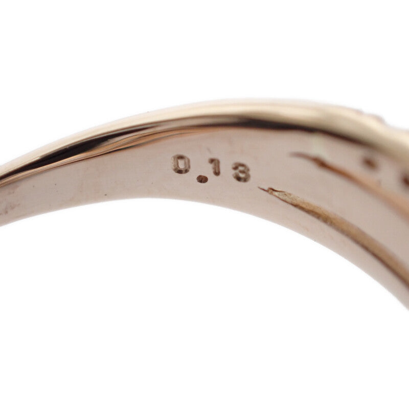 K18 デザインジュエリー 10号 リング K18ピンクゴールド ダイヤモンド レディース【中古】【Aランク】