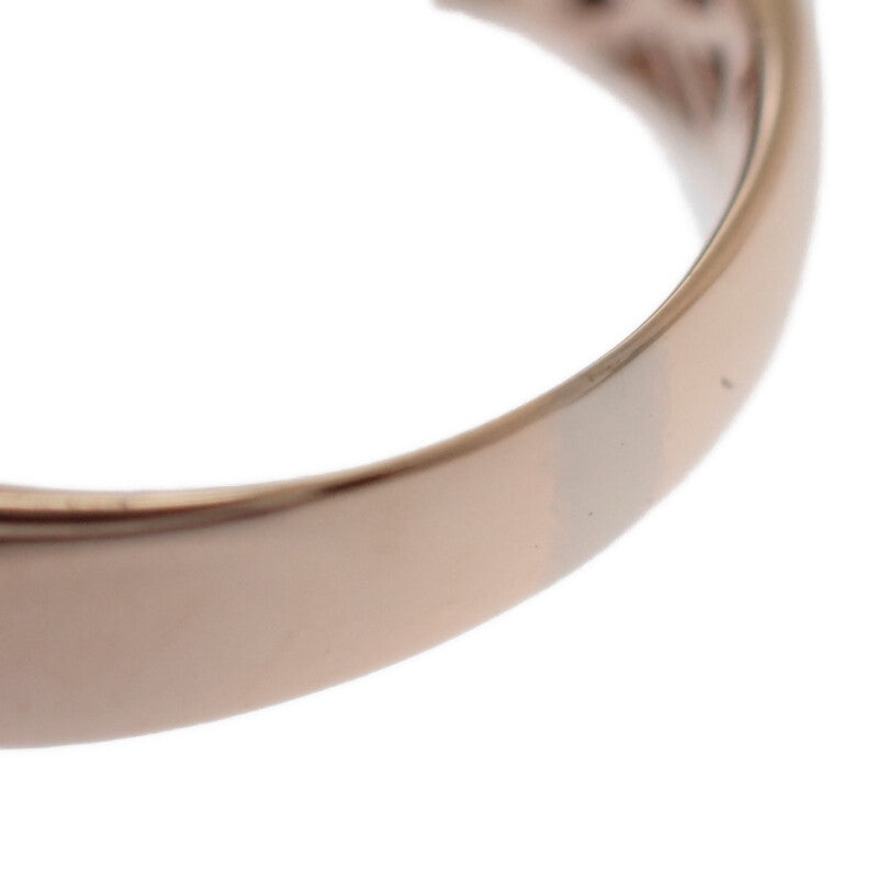 デザインジュエリー ハーフパヴェ 14号 リング K18ピンクゴールド ダイヤモンド レディース【中古】【Aランク】