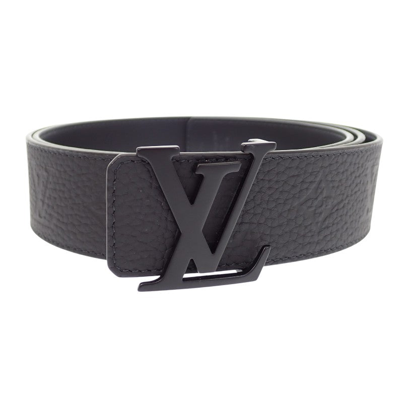 ルイヴィトン LOUIS VUITTON ベルト・LV イニシャル 40MM リバーシブル 40 M0424S モノグラム ベルト カーフ トリヨンレザー ブラック ブラック金具 メンズ【中古】【ABランク】