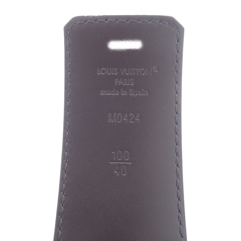 ルイヴィトン LOUIS VUITTON ベルト・LV イニシャル 40MM リバーシブル 40 M0424S モノグラム ベルト カーフ トリヨンレザー ブラック ブラック金具 メンズ【中古】【ABランク】