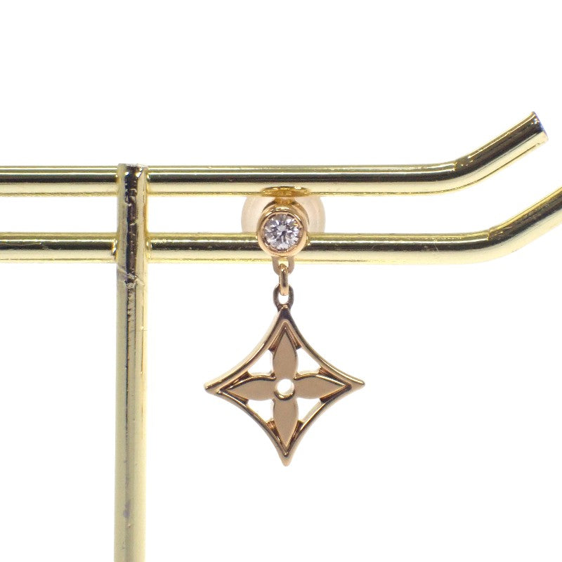 ルイヴィトン LOUIS VUITTON モノグラム・イディール Q96168 ピアス K18イエローゴールド ダイヤモンド レディース【中古】【ABランク】