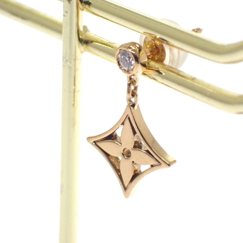 Louis Vuitton Monogram Idylle Q96168 Earrings K18 Yellow Gold Gold Diamond Women's
