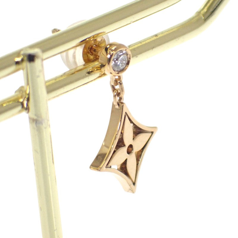 ルイヴィトン LOUIS VUITTON モノグラム・イディール Q96168 ピアス K18イエローゴールド ダイヤモンド レディース【中古】【ABランク】