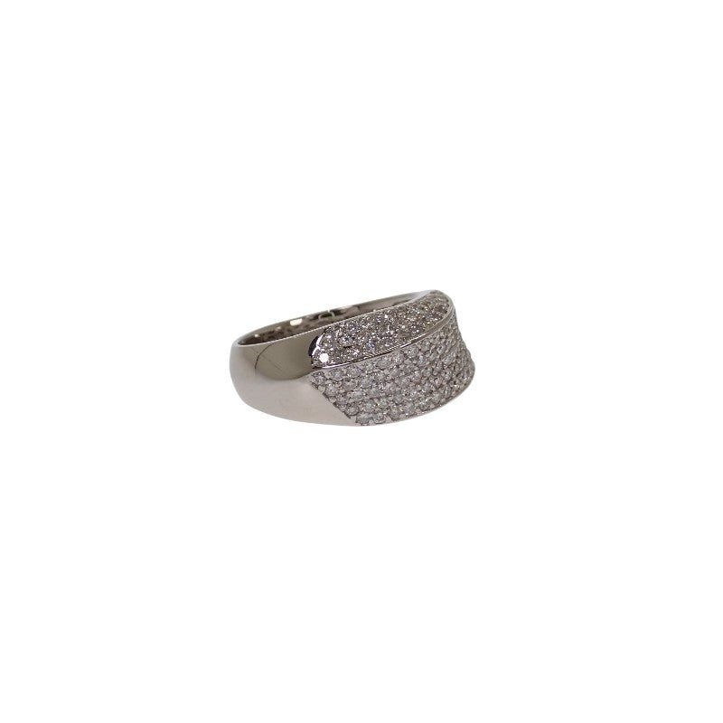 Design Jewelry Pavé Diamond Ring Pt900 Platinum Diamond Ladies Mens 【Used】【A rank】