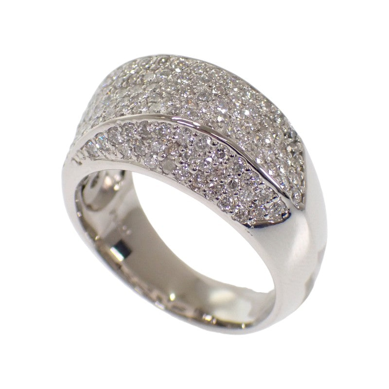 Design Jewelry Pavé Diamond Ring Pt900 Platinum Diamond Ladies Mens 【Used】【A rank】