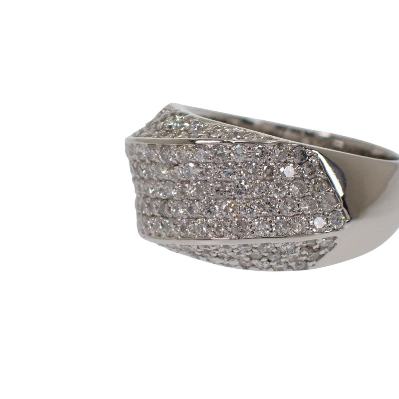 Design Jewelry Pavé Diamond Ring Pt900 Platinum Diamond Ladies Mens 【Used】【A rank】