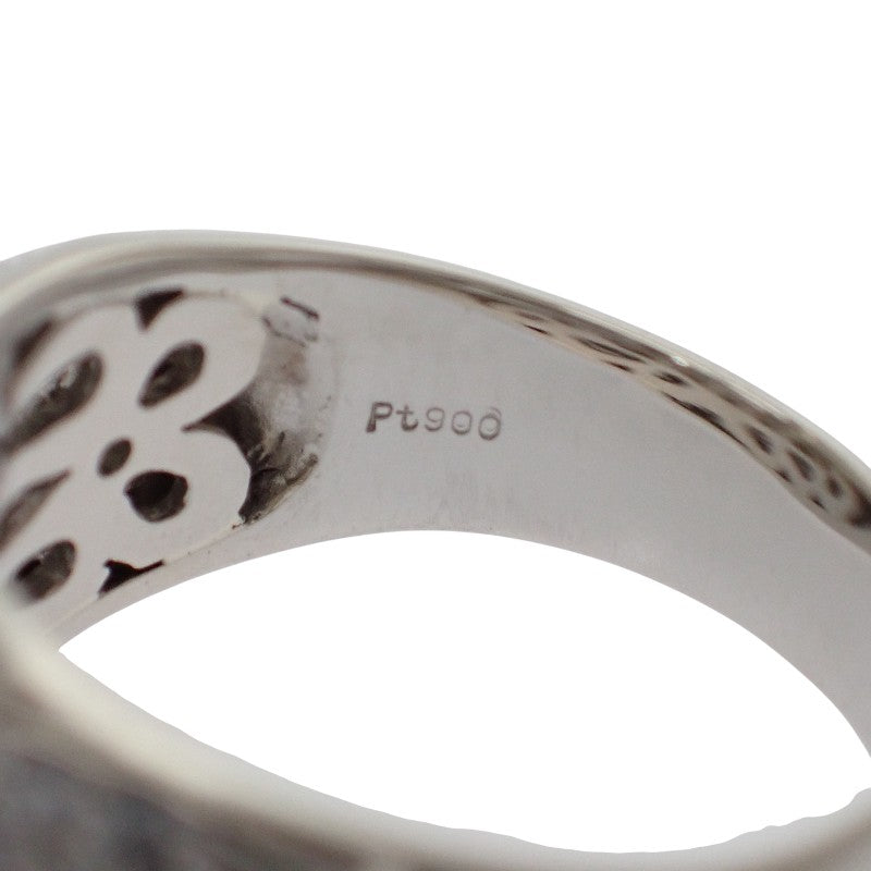 Design Jewelry Pavé Diamond Ring Pt900 Platinum Diamond Ladies Mens 【Used】【A rank】