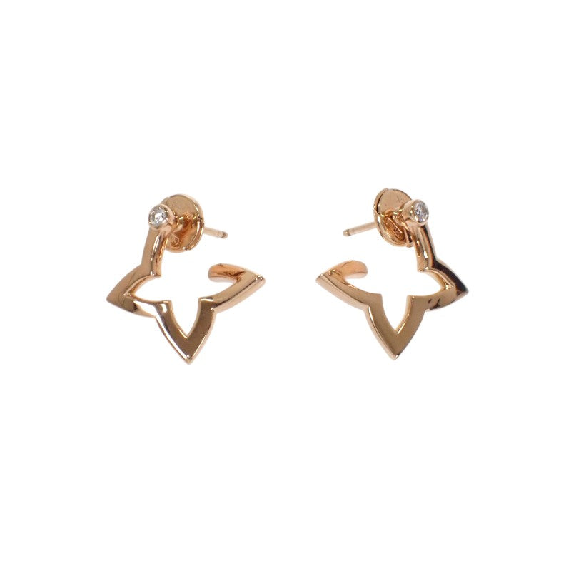 ルイヴィトン LOUIS VUITTON フープピアス オンブレ ブロッサム Q06968 ピアス K18ピンクゴールド ダイヤモンド レディース【中古】【Aランク】