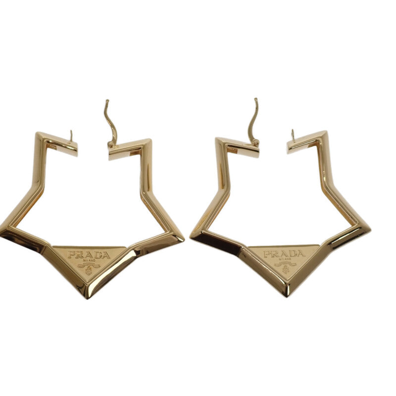 プラダ PRADA メタル 1IO147_2C41_F0056 ピアス メタル ゴールド レディース【中古】【Aランク】