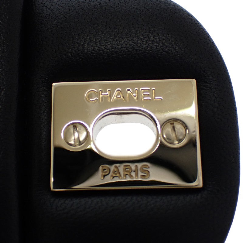 シャネル CHANEL トップハンドル ミニフラップ AS2431_B06660_94305 ショルダーバッグ ラムスキン ブラック ゴールド金具 レディース【中古】【ABランク】
