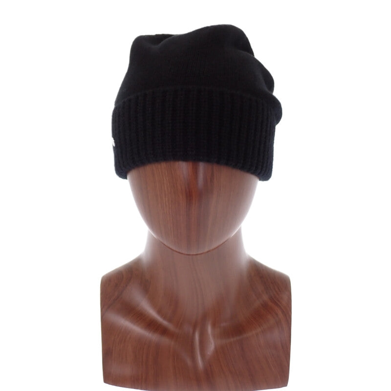 エルメス HERMES クルー・ド・セル M ニットキャップ カシミヤ ブラック レディース ユニセックス【中古】【Aランク】