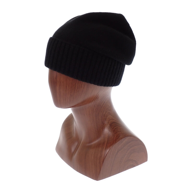 エルメス HERMES クルー・ド・セル M ニットキャップ カシミヤ ブラック レディース ユニセックス【中古】【Aランク】