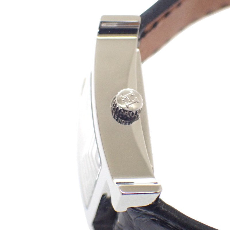 愛馬仕 HERMES H Watch Mini HH1.110.290 腕錶 不鏽鋼 鱷魚皮 黑色 石英 白色貝殼面盤 女士【中古】【AB級】