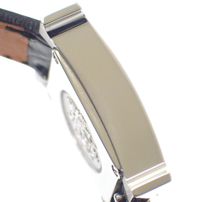 愛馬仕 HERMES H Watch Mini HH1.110.290 腕錶 不鏽鋼 鱷魚皮 黑色 石英 白色貝殼面盤 女士【中古】【AB級】