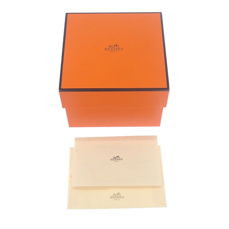 愛馬仕 HERMES H Watch Mini HH1.110.290 腕錶 不鏽鋼 鱷魚皮 黑色 石英 白色貝殼面盤 女士【中古】【AB級】