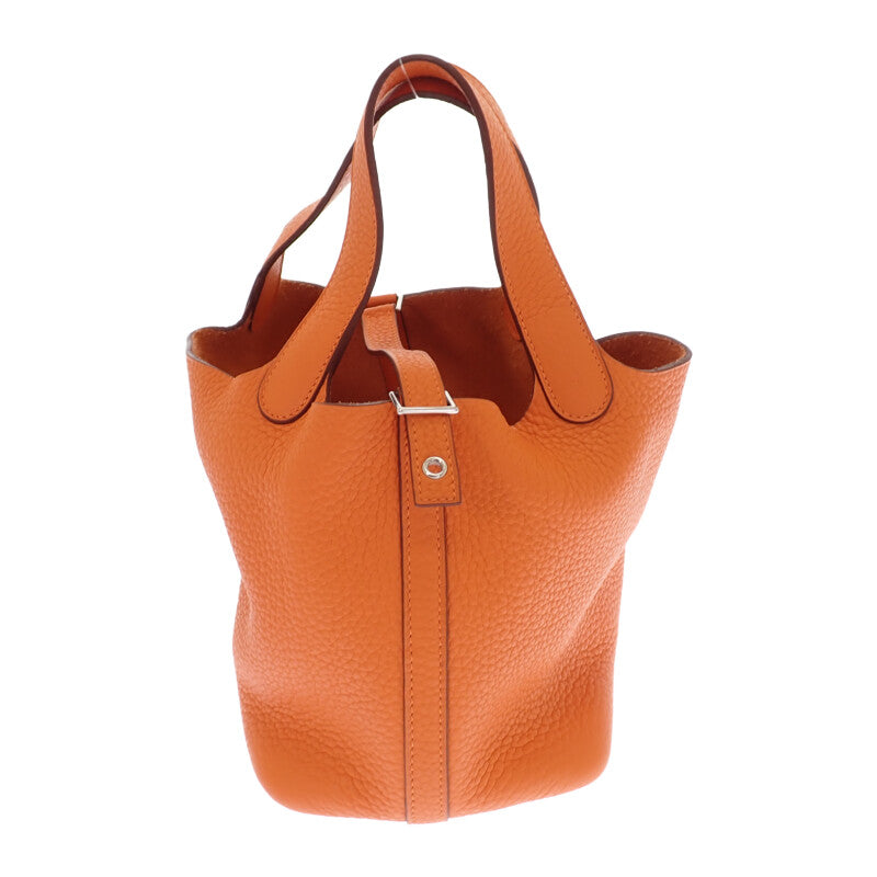 エルメス HERMES ピコタンロックPM ハンドバッグ トリヨンクレマンス オレンジ シルバー金具 レディース【中古】【Aランク】