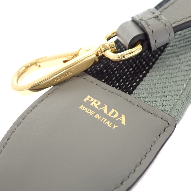 プラダ PRADA モノクローム 1BA156 ハンドバッグ サフィアーノ グレー ゴールド金具 レディース【中古】【Aランク】