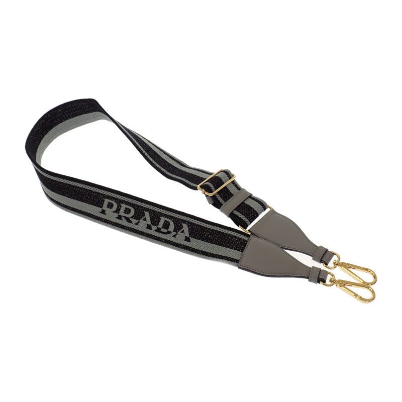 プラダ PRADA モノクローム 1BA156 ハンドバッグ サフィアーノ グレー ゴールド金具 レディース【中古】【Aランク】