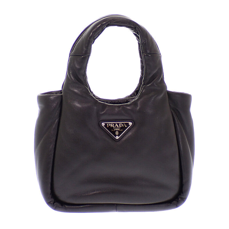 プラダ PRADA パデットミニ 1BA359 ハンドバッグ レザー ブラック シルバー金具 レディース【中古】【ABランク】