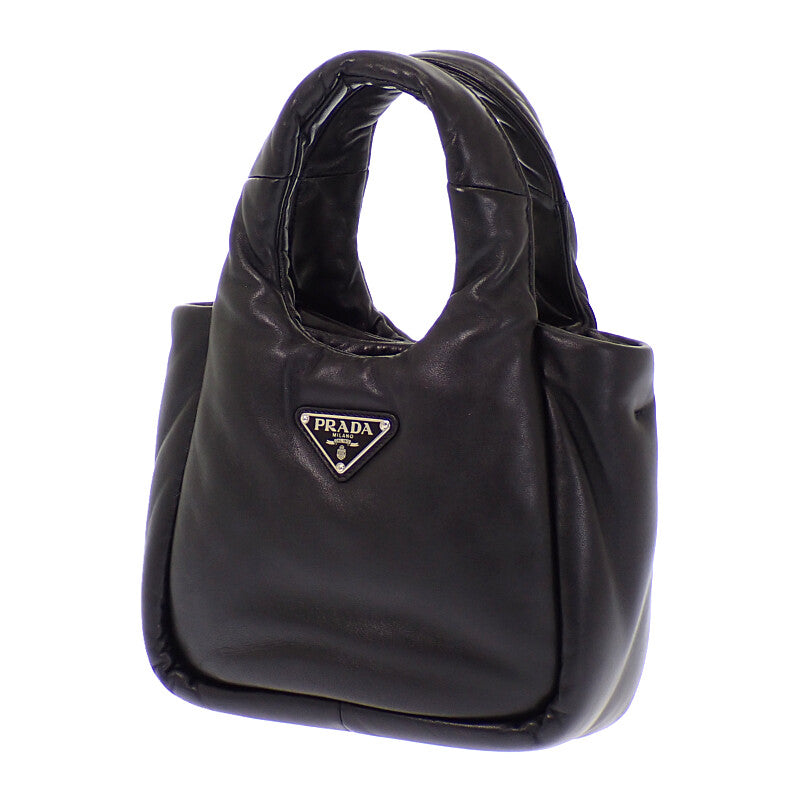 プラダ PRADA パデットミニ 1BA359 ハンドバッグ レザー ブラック シルバー金具 レディース【中古】【ABランク】