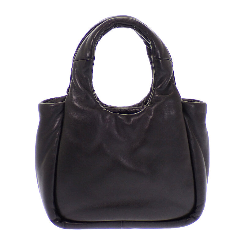 PRADA Padded Mini 1BA359 Handbag Leather Black Silver Hardware Women's