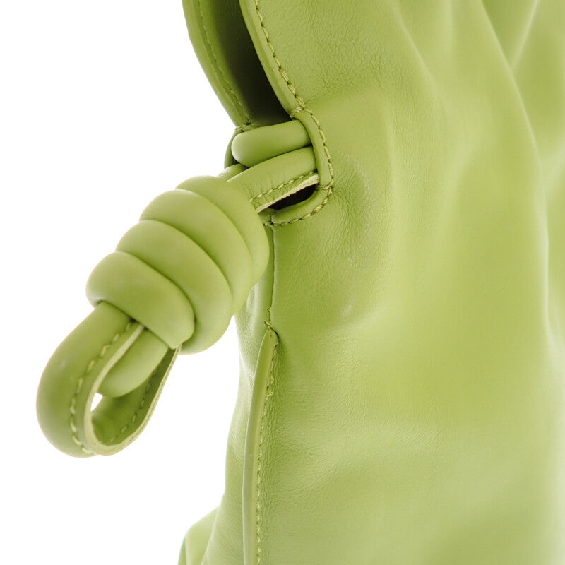 ロエベ LOEWE フラメンコクラッチ ミディアム A411FC1XBF 2WAYバッグ ショルダーバッグ カーフ ライムイエロー レディース【中古】【Aランク】