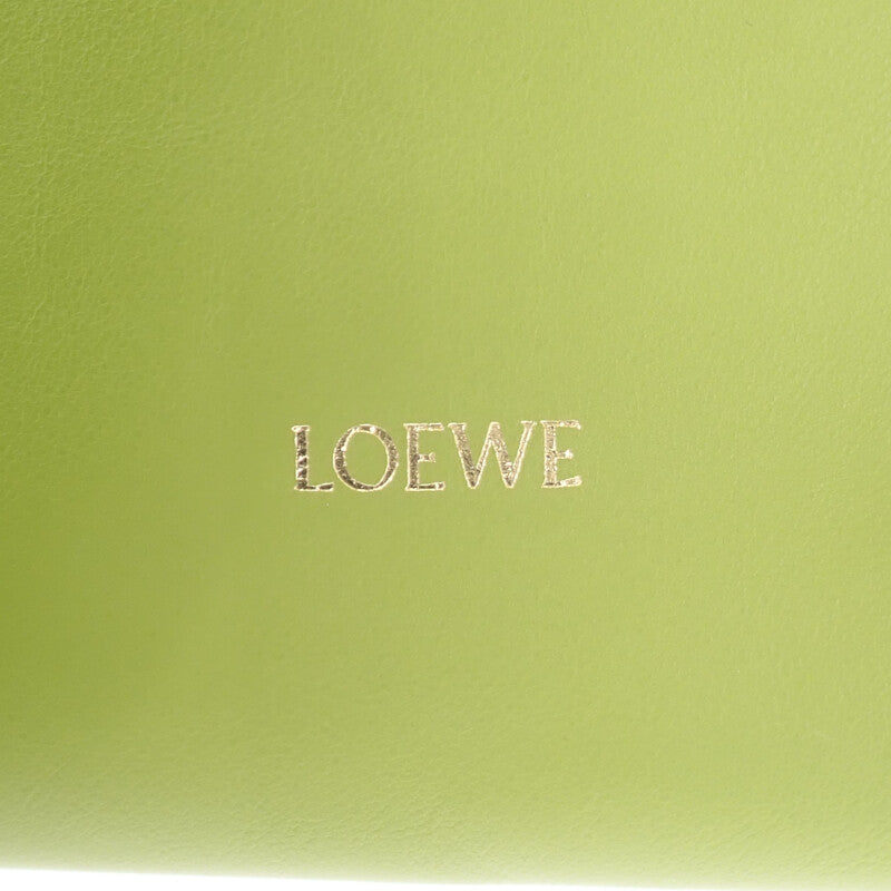 ロエベ LOEWE フラメンコクラッチ ミディアム A411FC1XBF 2WAYバッグ ショルダーバッグ カーフ ライムイエロー レディース【中古】【Aランク】