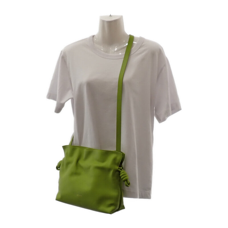 ロエベ LOEWE フラメンコクラッチ ミディアム A411FC1XBF 2WAYバッグ ショルダーバッグ カーフ ライムイエロー レディース【中古】【Aランク】