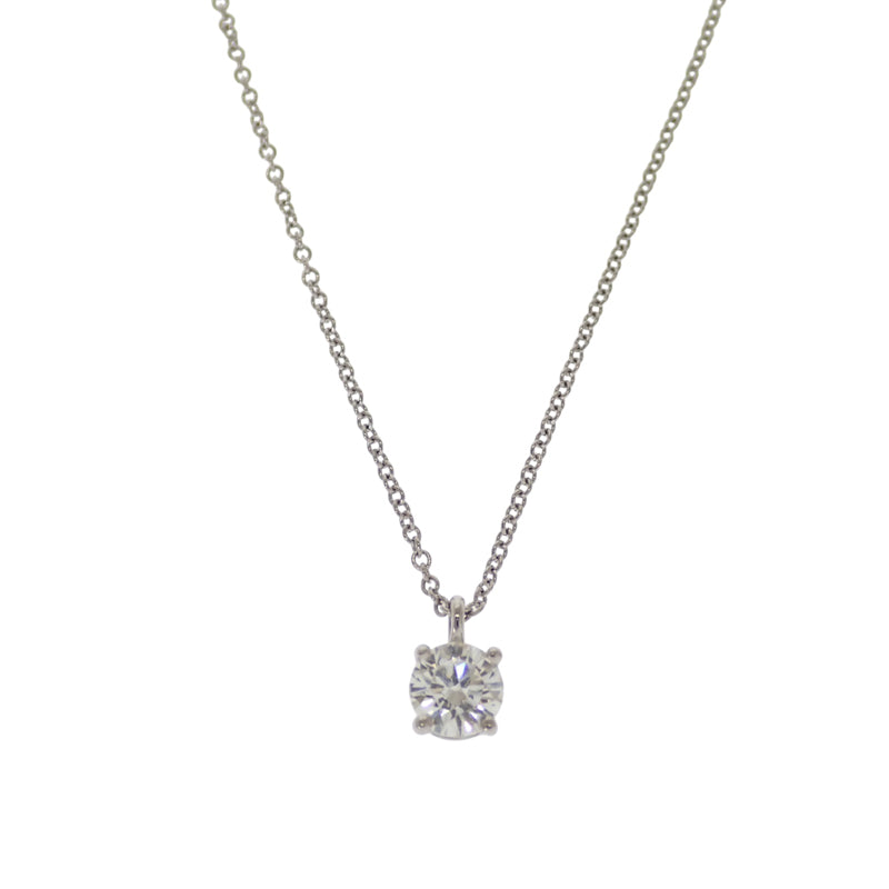 ティファニー TIFFANY&Co. ソリティア 1PD ネックレス Pt950プラチナ ダイヤモンド レディース【中古】【Aランク】