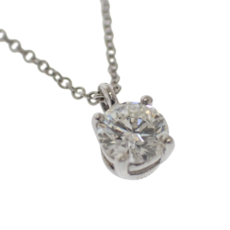 ティファニー TIFFANY&Co. ソリティア 1PD ネックレス Pt950プラチナ ダイヤモンド レディース【中古】【Aランク】