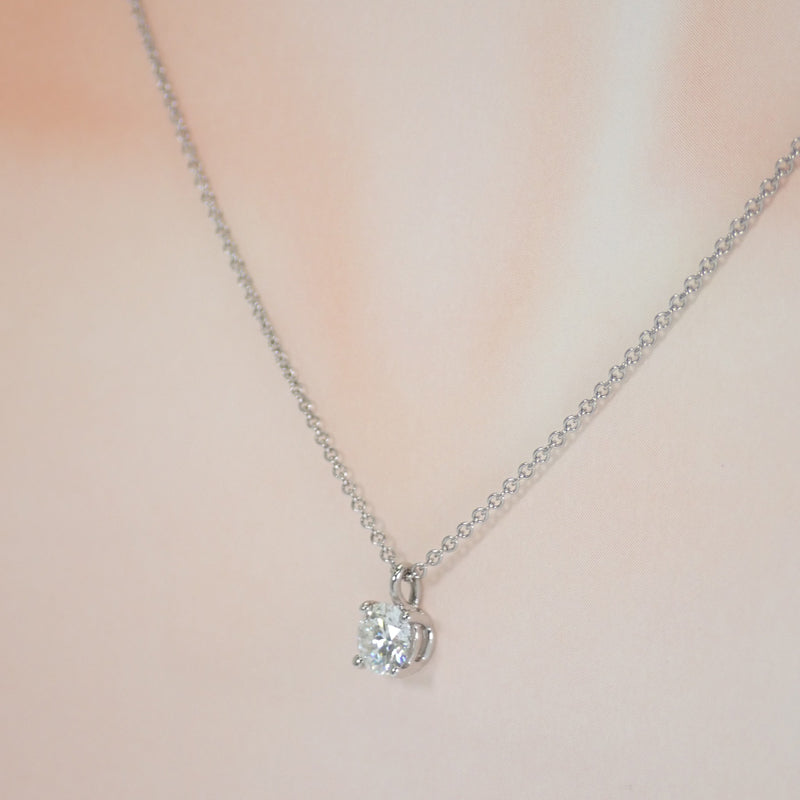 ティファニー TIFFANY&Co. ソリティア 1PD ネックレス Pt950プラチナ ダイヤモンド レディース【中古】【Aランク】