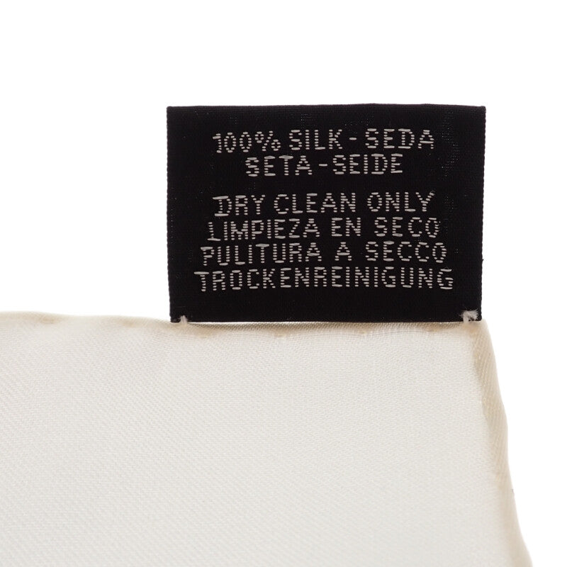 エルメス HERMES ポケットチーフ グランH H050575T 31 スカーフ シルク ホワイト メンズ【中古】【Aランク】