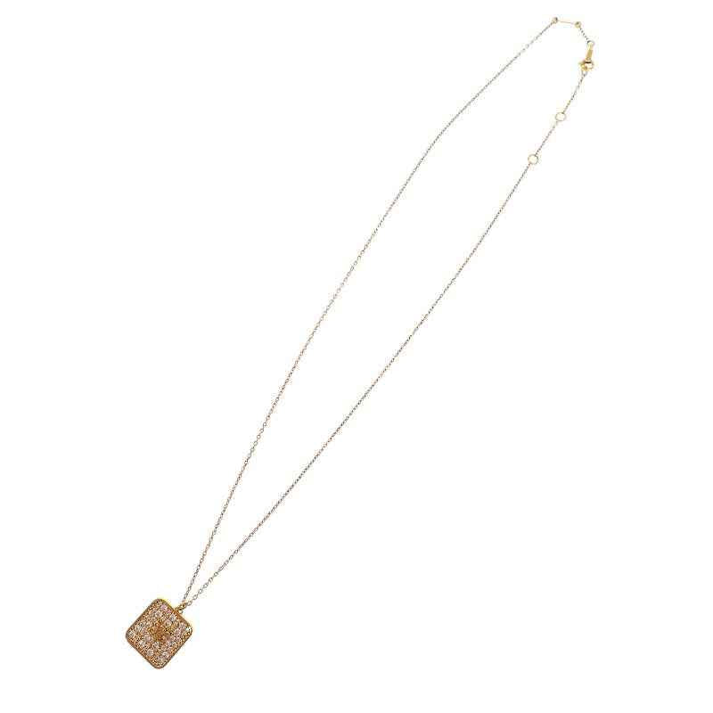 セリーヌ CELINE トリオンフ ナイトフォール 461HN6BZI.35OR ネックレス メタル ストラス ゴールド レディース【中古】【ABランク】